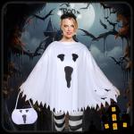 4 Piece Women's Ghost Costume Set for Halloween