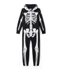 Men's Comfy Skeleton Jumpsuit with Hood