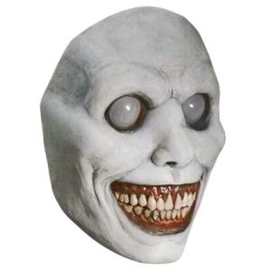 Creepy White Eyed Demon Halloween Mask for Adults