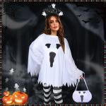 4 Piece Women's Ghost Costume Set for Halloween