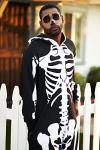Men's Comfy Skeleton Jumpsuit with Hood