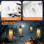 Spooky Hanging Ghosts with Lights – 4 Pack