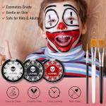 Goth White Foundation & Black Red Face Paint Set