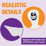 2 Pcs Bendable Hanging Ghosts for Halloween Decor