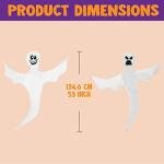 2 Pcs Bendable Hanging Ghosts for Halloween Decor