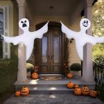 2 Pcs Bendable Hanging Ghosts for Halloween Decor