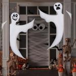 2 Pcs Bendable Hanging Ghosts for Halloween Decor