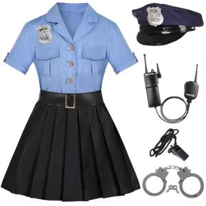 Girls Police Officer Costume for Halloween Fun