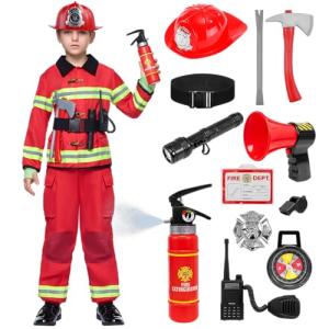 Boys Fireman Costume for Halloween Dress-Up