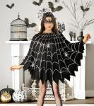 3 Pcs Spider Web Poncho Costume for Women