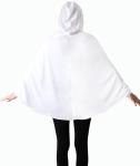 Adult Ghost Poncho Costume with Hood for Halloween