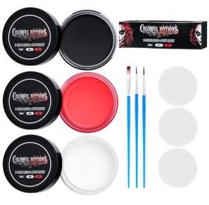 Professional Halloween Face Painting Kit with Brushes