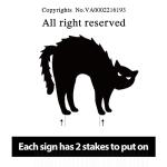 6ct Black Cat Glow-in-the-Dark Yard Signs
