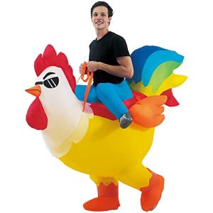 Inflatable Chicken Ride-On Costume for Halloween Fun