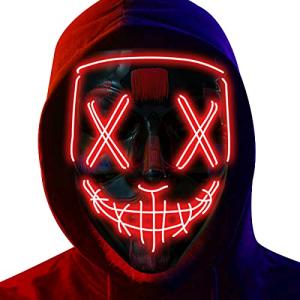 LED Light Up Halloween Mask for Cosplay Parties