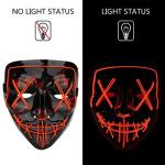 LED Light Up Halloween Mask for Cosplay Parties