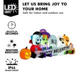 8 FT Halloween Inflatable Decor with Pumpkins & Ghosts