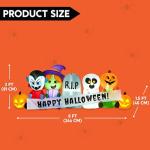 8 FT Halloween Inflatable Decor with Pumpkins & Ghosts