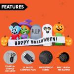 8 FT Halloween Inflatable Decor with Pumpkins & Ghosts