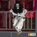 Halloween Swinging Ghosts Decor - Lighted Eyes
