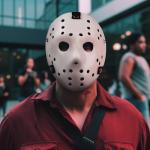 White Horror Hockey Mask for Halloween Cosplay