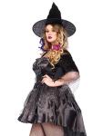 Plus Size Black Magic Witch Costume for Women