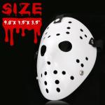 White Horror Hockey Mask for Halloween Cosplay