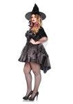 Plus Size Black Magic Witch Costume for Women
