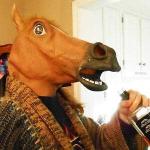 Deluxe Horse Head Halloween Mask for Adults