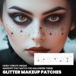 Halloween Glitter Face Tattoos & Gems Makeup Kit