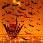 120 Pcs 3D Bat Stickers for Halloween Decor