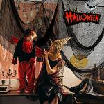 5-Piece Black Creepy Cloth Halloween Decorations Set