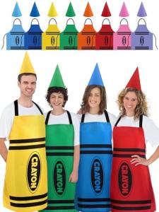 Funny Gnome Cone Hats and Crayon Apron Set