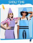 Funny Gnome Cone Hats and Crayon Apron Set