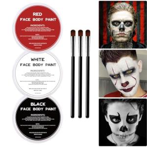 Joker Clown Makeup Kit with Brushes for Halloween