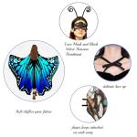 Adult Butterfly Halloween Costume with Wings and Cape