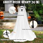 Light-Up Spooky Ghost Dog Decoration for Halloween