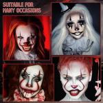 Joker Clown Makeup Kit with Brushes for Halloween
