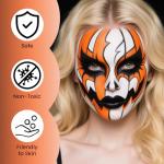 Orange Black White Face Paint Kit for Halloween