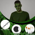Dark Green Halloween Face Paint Kit with Tattoos