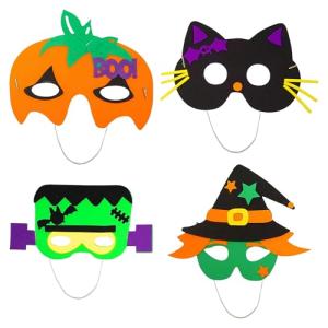 Kids' DIY Halloween Foam Masks - 4 Pack
