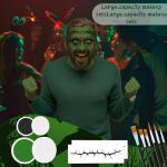 Dark Green Halloween Face Paint Kit with Tattoos