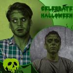 Dark Green Halloween Face Paint Kit with Tattoos
