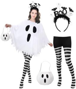 4-Piece Ghost Costume Set for Adults