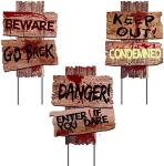 Scary Zombie Vampire Yard Signs - 3 Pack