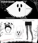 4-Piece Ghost Costume Set for Adults