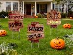 Scary Zombie Vampire Yard Signs - 3 Pack