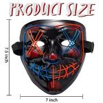 LED Halloween Mask and Gloves Set, 3 Modes
