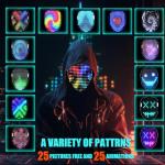 Light-Up Gesture Sensing Halloween LED Mask