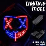LED Halloween Mask and Gloves Set, 3 Modes